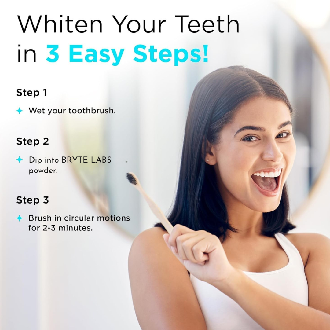 Charcoal Teeth Whitener Powder – Natural, Vegan, Coconut (30g) Organic Whitening - teeth whitening, tooth polish