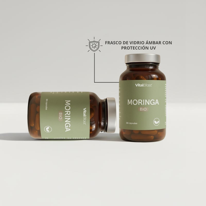 Moringa Pura de Hoja Fuente de Nutrientes y Antioxidantes 90 Cápsulas