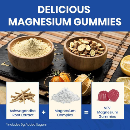 14-in-1 Magnesium Gummies – with Ashwagandha, L-Theanine, Vitamin D3 & Zinc, Edible Healthcare Dietary