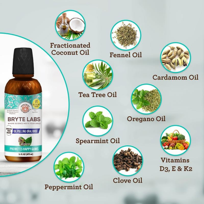 16oz Refill Bottle - Cocomint Pulling Oil with 7 Essential Oils & Vitamins D, E & K2