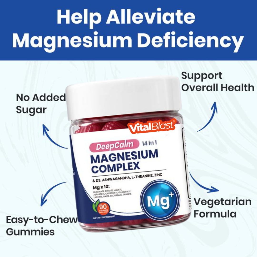 14-in-1 Magnesium Gummies – with Ashwagandha, L-Theanine, Vitamin D3 & Zinc, Edible Healthcare Dietary