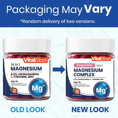 14-in-1 Magnesium Gummies – with Ashwagandha, L-Theanine, Vitamin D3 & Zinc, Edible Healthcare Dietary