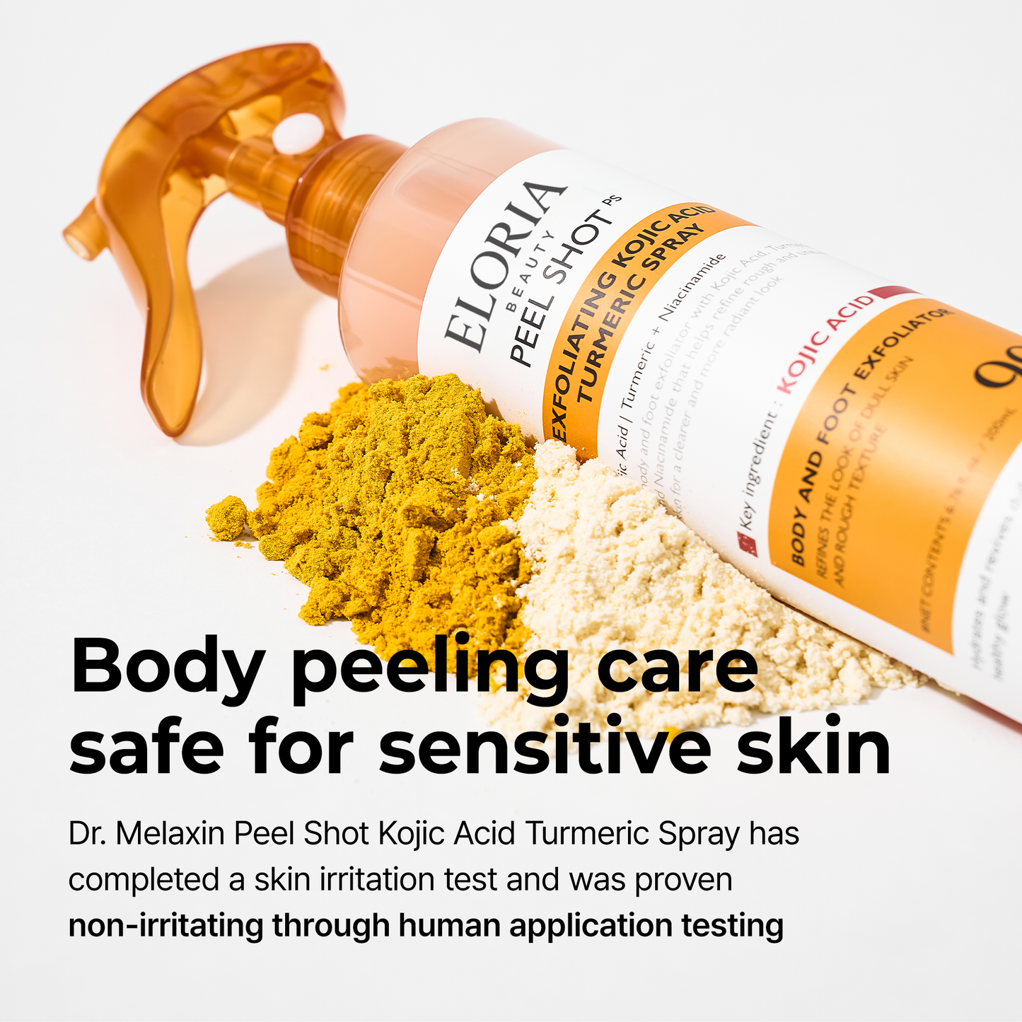 Peel Shot Keratin Care Kojic Acid Turmeric Spray 200ml Pore Clearing Exfoliating Formula Skin Repair Scrub
