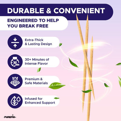 Help Quit Smoking Extra Thick Boosting Flavored Toothpicks with N-A-C & L-Theanine